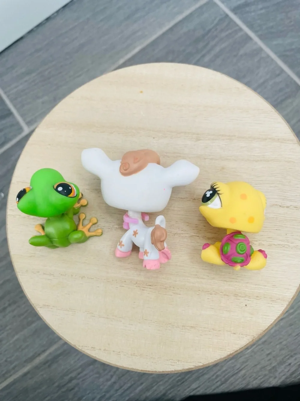 Littlest Pet Shop LPS #476 Cow, #618 Turtle & #50 Frog - Collectible Animal Lot